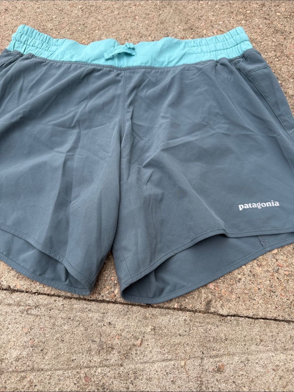 Patagonia Women's Teal Shorts with Aqua Waistband
